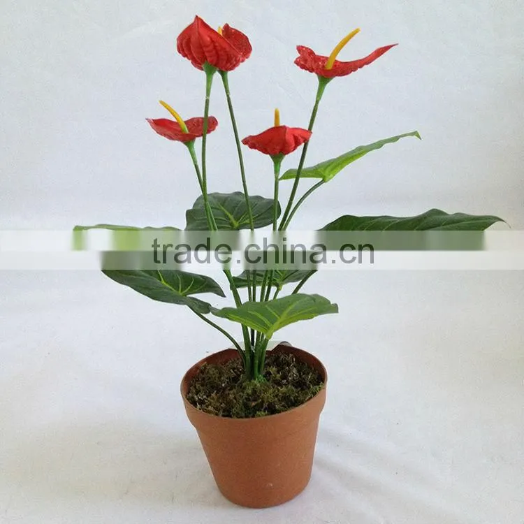 wholesale indoor fake anthurium bonsai trees