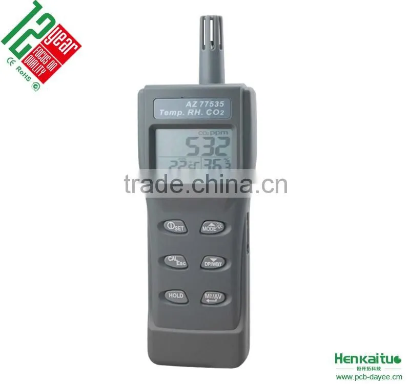 Handheld AZ77535 Temperature Meter RH Detector CO2 Monitor with Alarm Function
