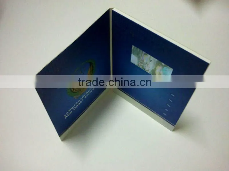 Hot 10 inch chrome paper uv printing lcd video greeting card digital business card video brochure for advertising