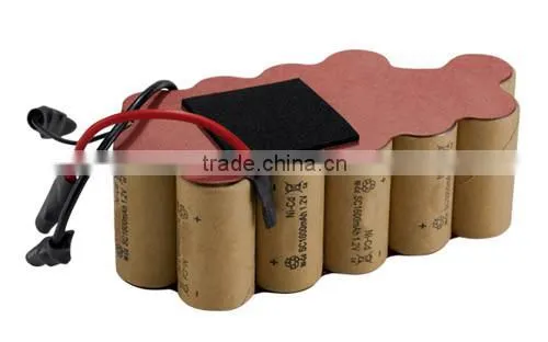 Rechargeable ni cd SC 1600mah 19.2v battery for vacuum cleaner