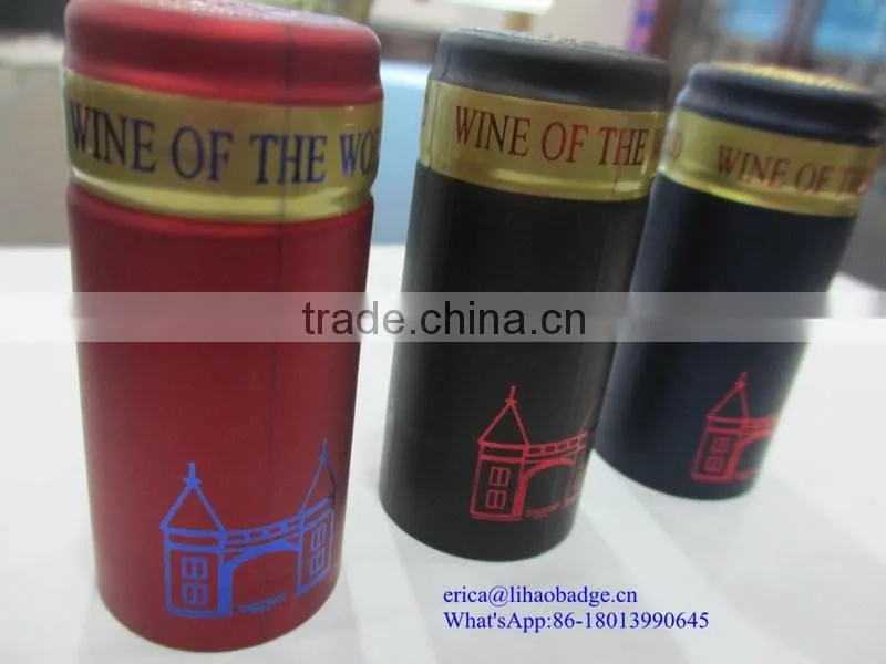 pvc cap seal shrink wrap bottle labels for capsule