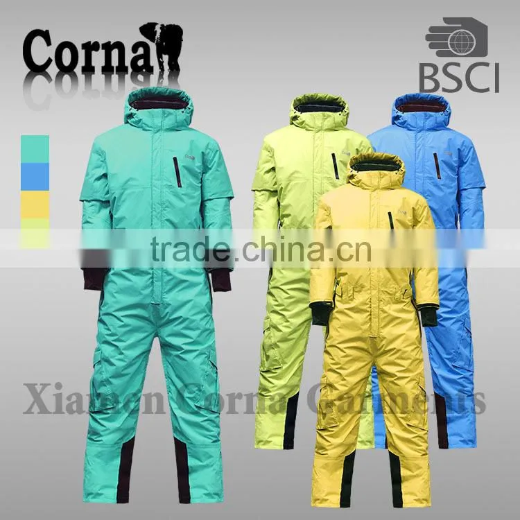 Professional polyester windproof good quality one piece ski suit adults