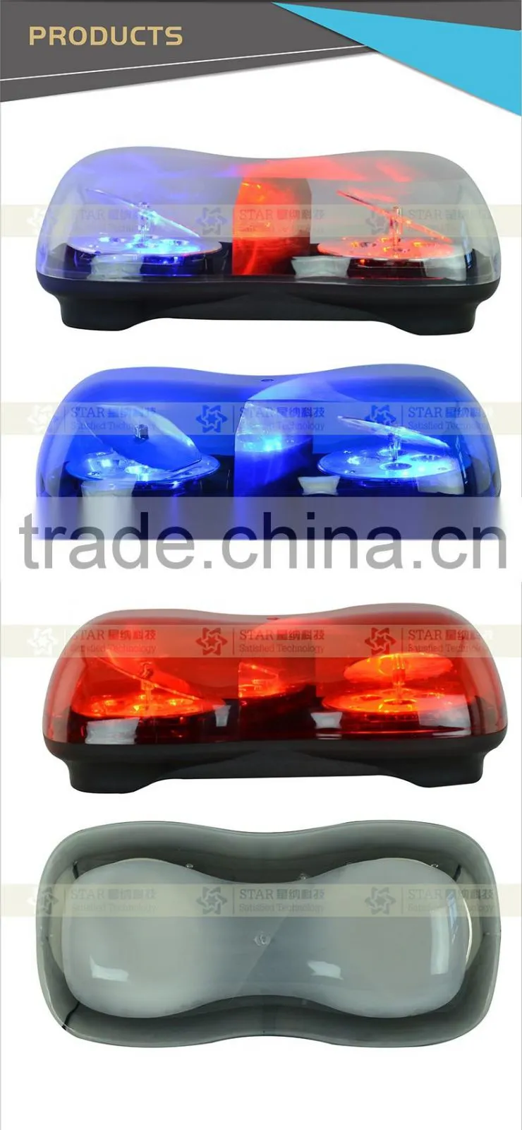 police amber led mini warning lightbar TBD- 430L