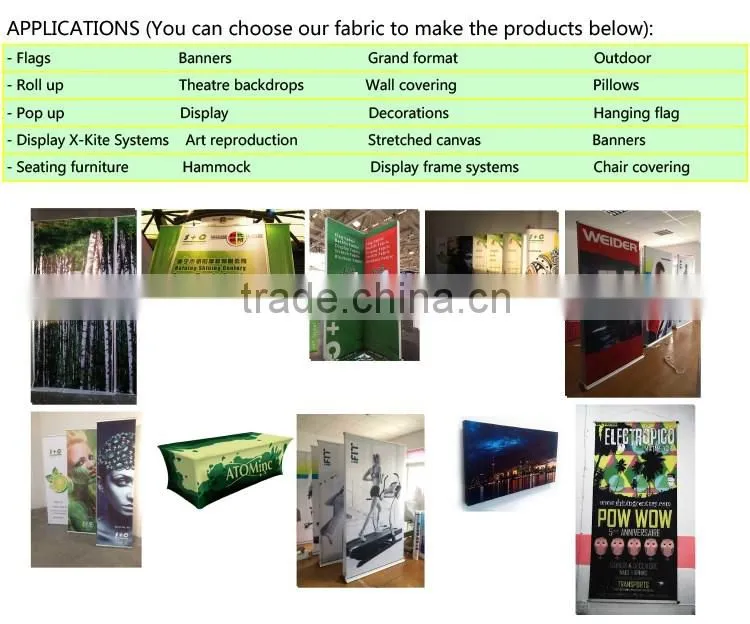 100poyester knit white dispaly fabric for UV printer