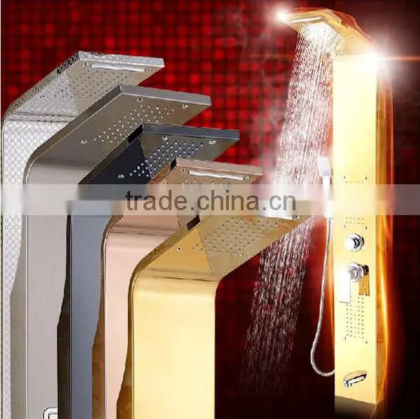 bathroom resin shower panel, stainless steel shower panel, factory price best selling rainfall shower panel