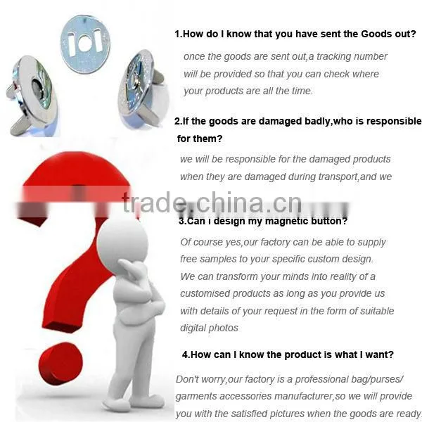Cool and Greative Ultra-thin Round Metal Magnetic Button Magnetic Snap with Embossed/Engraving Logo