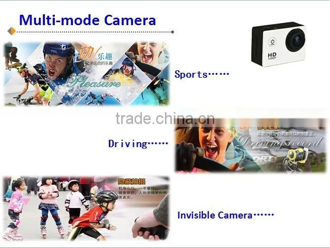 HD 1080p sports camera sj6000 with 30m waterproof extreme