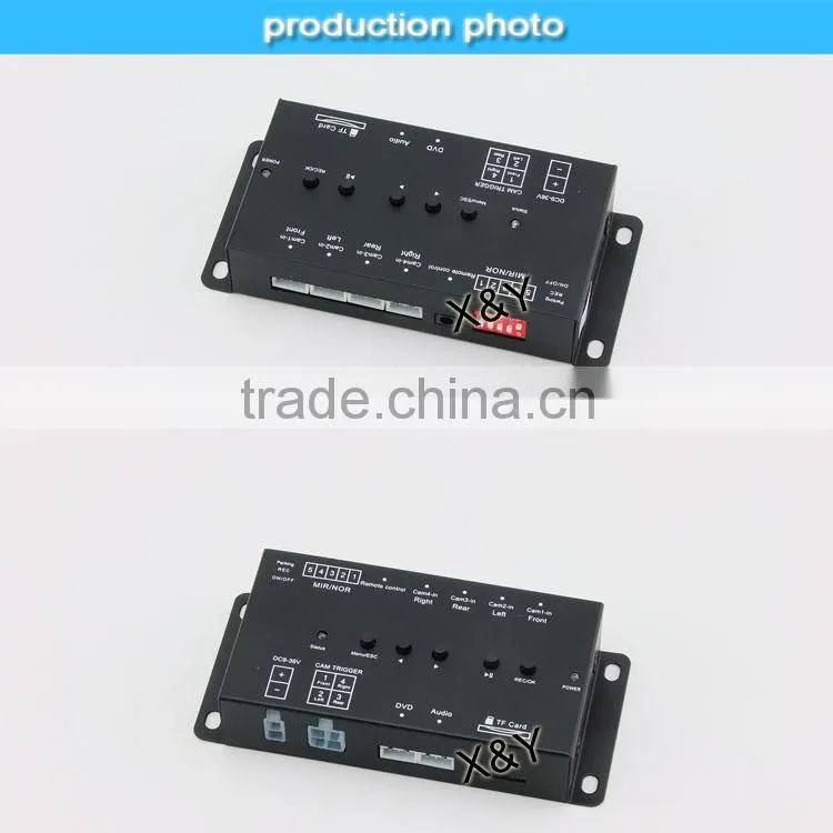 4 channels HD 360 view car camera video splitter Preview and Recording cctv dvr XY-6029MDVR