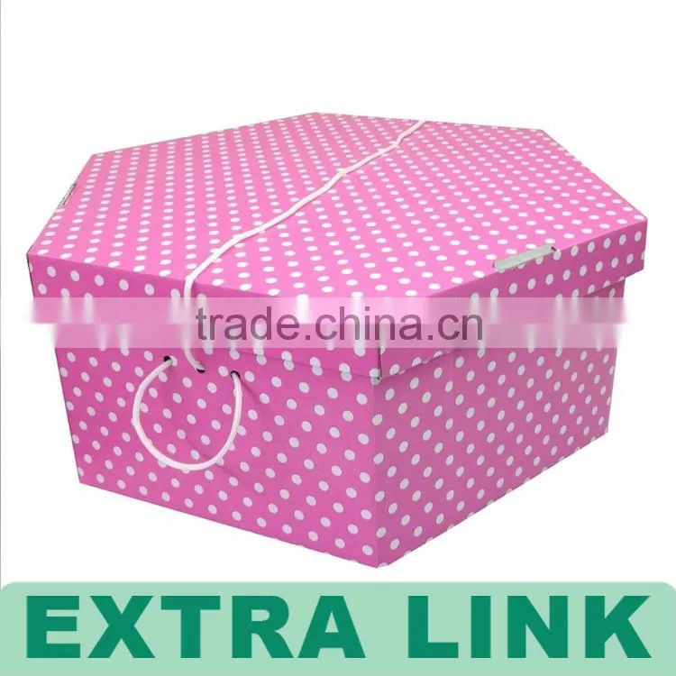 New Design Handmade Recycle Customized round cardboard hat boxes