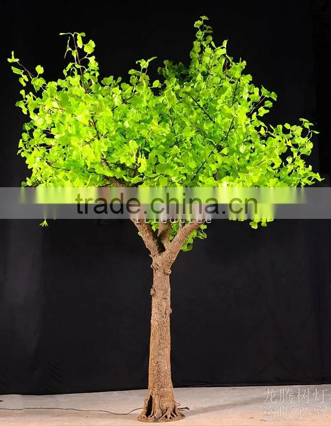 Waterproof ginkgo leaf artificial led light tree