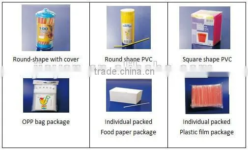 Yiwu straw factory OEM cross or striped color plastic drinking straw