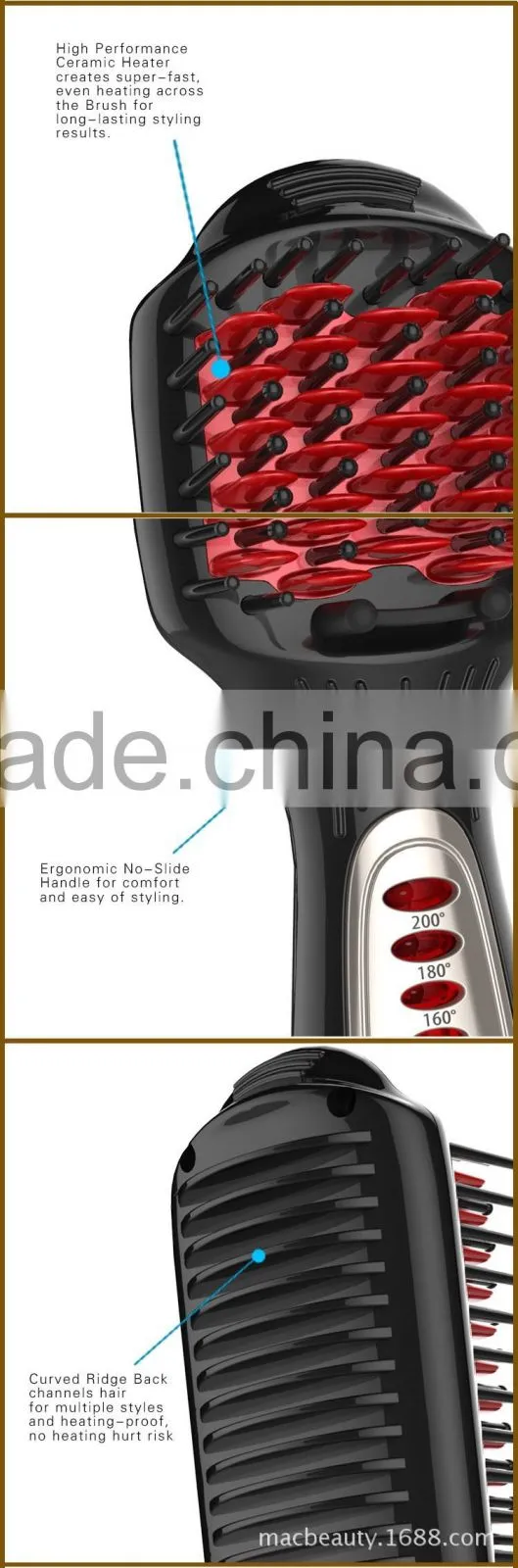 Professional ceramic electric hair curling brush