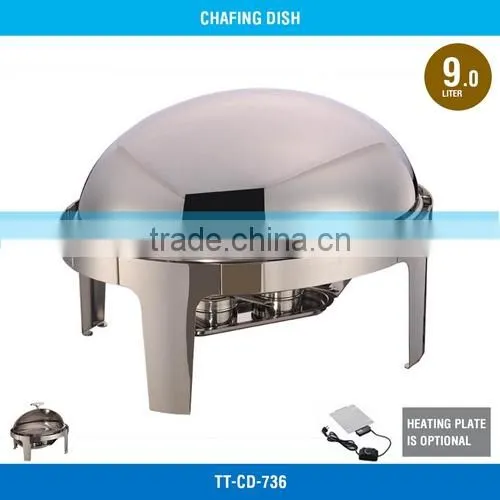 Oval Chafing Dish - 9 L, 201 S/S, 650*550*460 MM, TT-CD-736