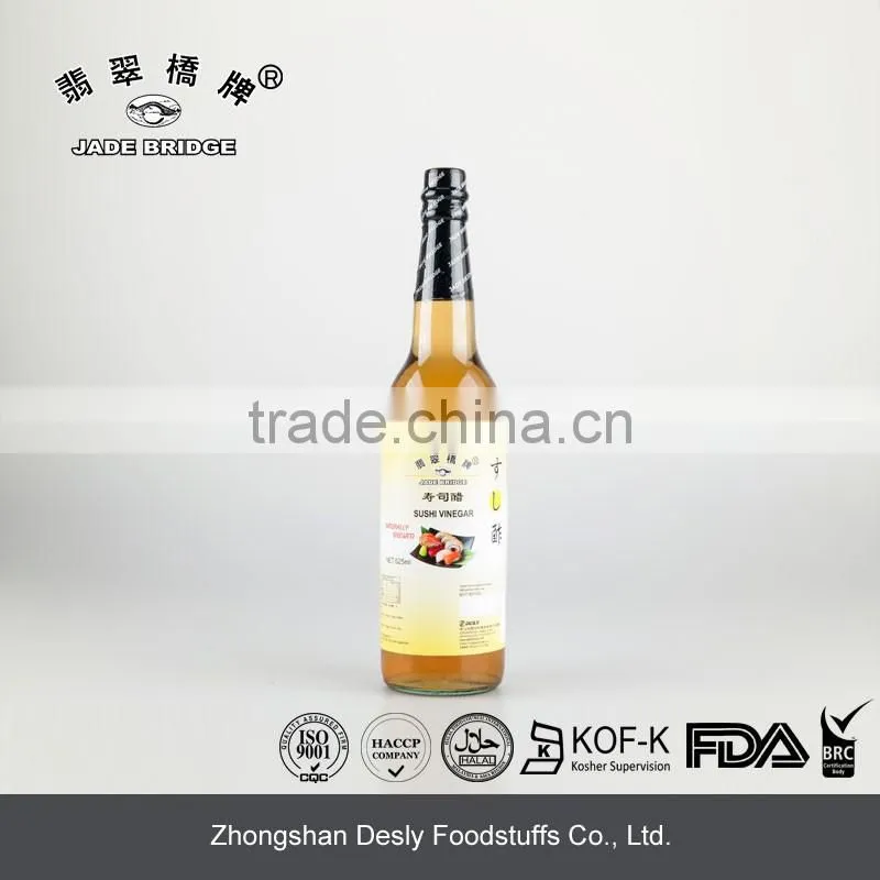 Chinese natural brewed sushi vinegar 625ml pure organic vinegar