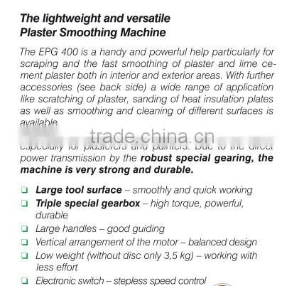 Saving time 50% Plaster smoothing machine