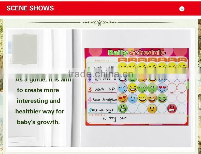 custom magnetic weekly planner fridge magnetic board to-do list kids chores chart