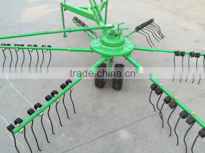 Tractor 3 point connection rotary wheel hayrake wheel hay rakes used to pick up straw and corn stover