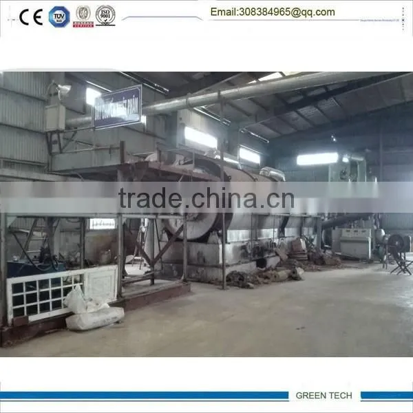 high feedback 15tons continous feeding vacumm waste plastic pyrolysis equipment