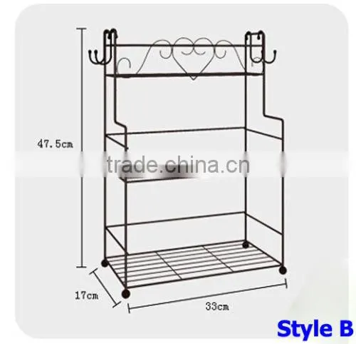 Multi-tier wire mesh condiments display rack