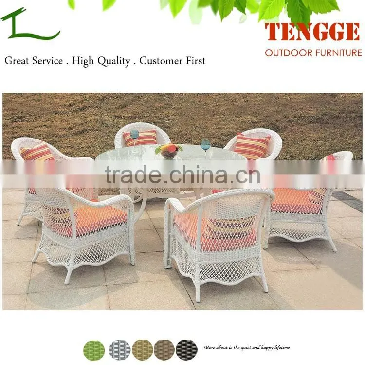 Garden rattan dinning table and chairs patio furniture set