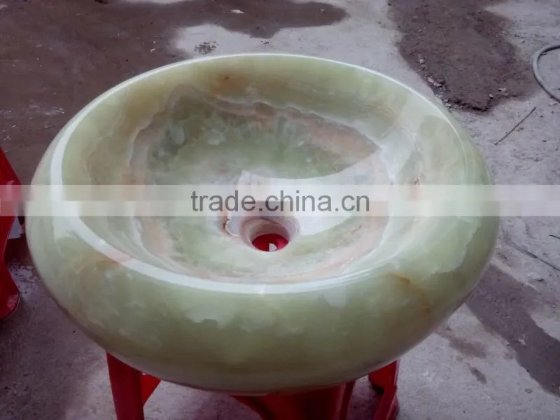 Green onyx marble bathroom sink with competitive price