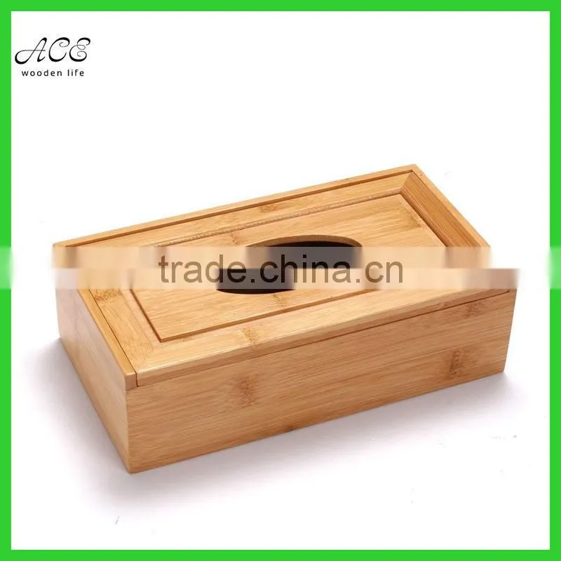 Custom bamboo tissue box Home decorative bamboo tissue box