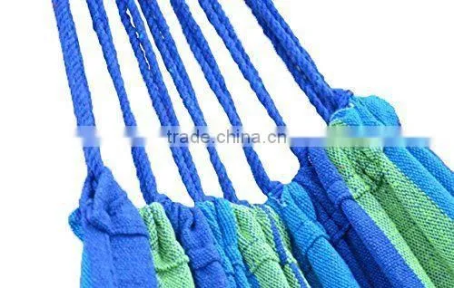 Double 2 Person Hammock Green Fabric 450lb Air Hanging Swinging Outdoor Camping