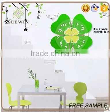 maple design crystal mute hanging wall clock