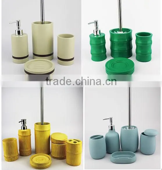 EA0330 resin 5 pcs bathroom accessories names