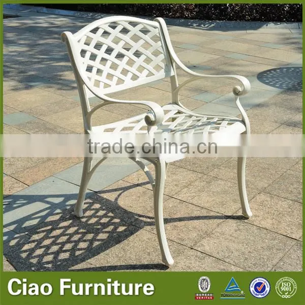KD chairs & White table aluminium furniture