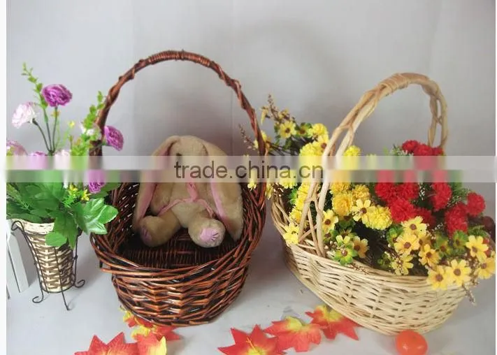 wicker basket with handles for fruit