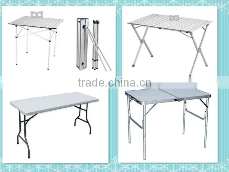 Portable camping aluminum folding table