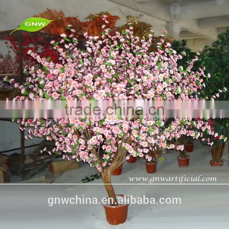 GNW BLS010 7ft Pink Color Peach Blossom Bonsai For Holiday Decoration