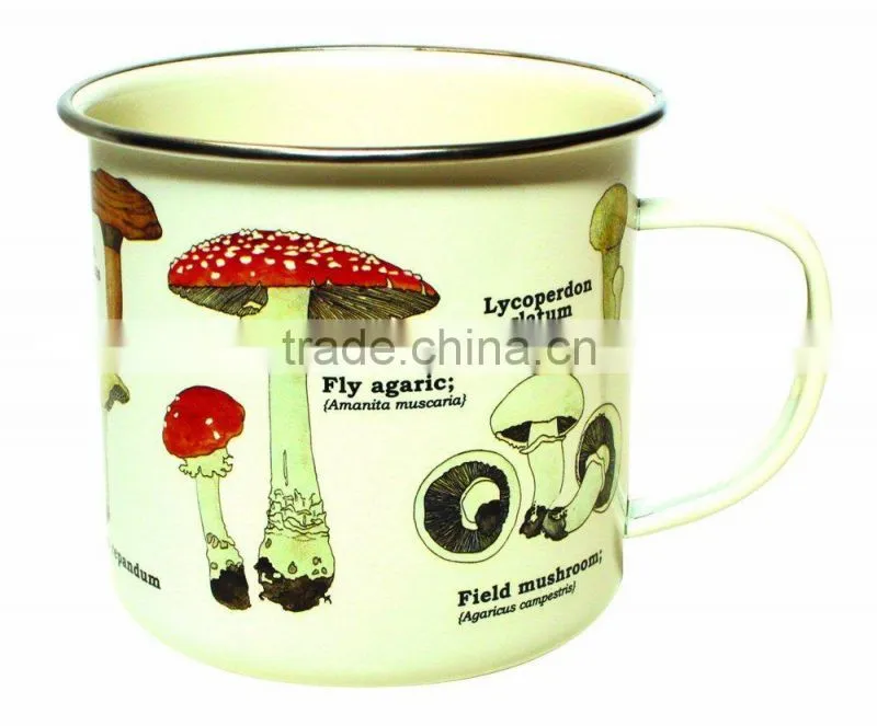 customized designs metal enamel mug
