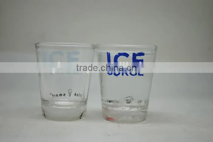 glass temperature cold color changing cup