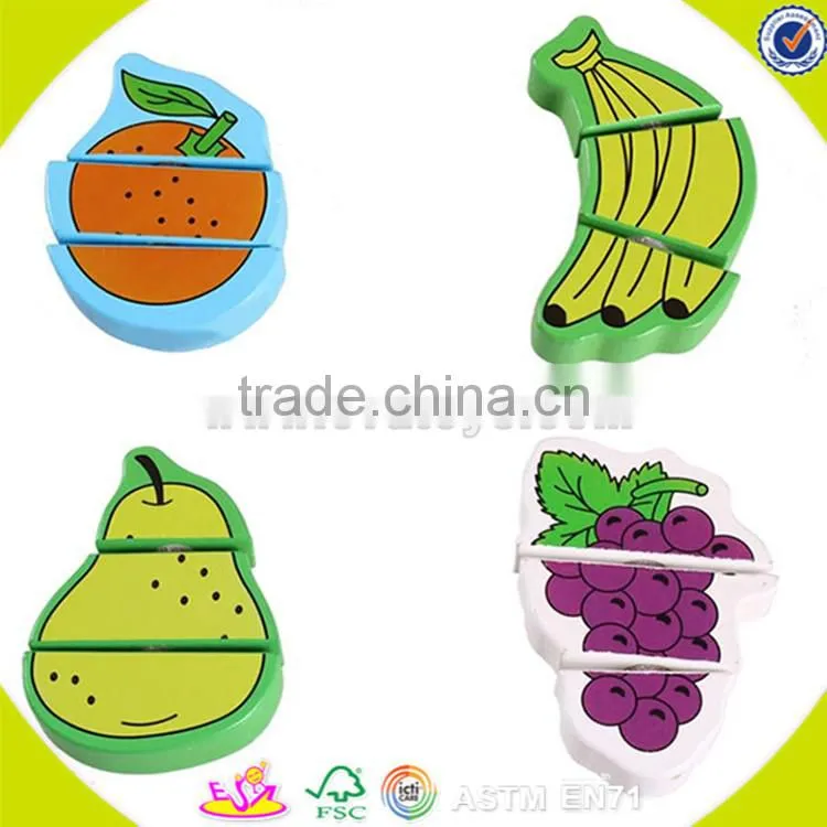 wholesale hot sale wooden cutting fruit toy colorful wooden pretend cutting fruit toy baby wooden cutting fruits toy W10B126