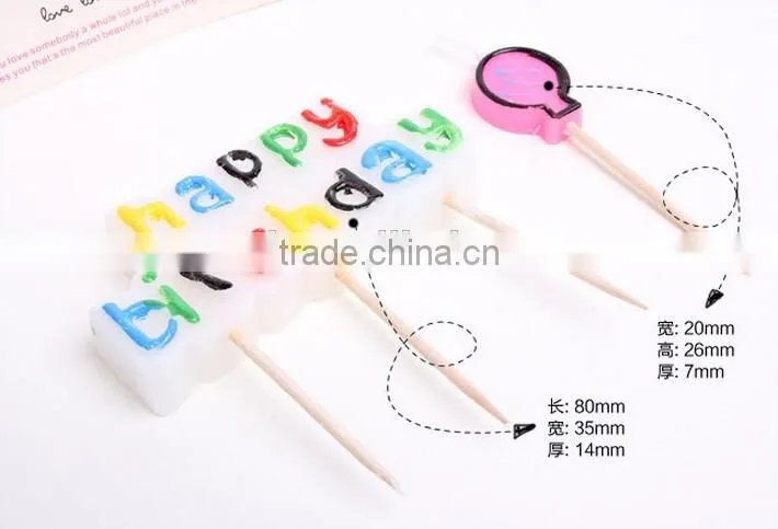 Colourful Character and Balloon Happy Birthday Candle