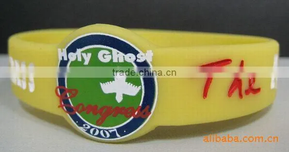 braided silicone bracelet /silicone chain arm band