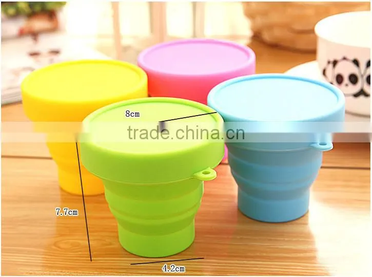 The Silicone Collapsible Outdoor Folding Cup Retractable Drinking Water Cup