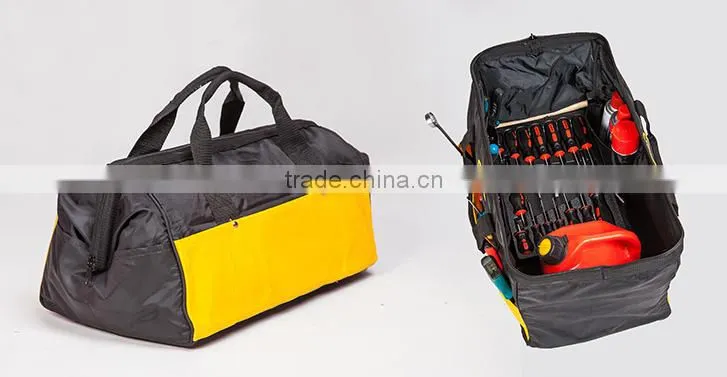 Large capacity fold electrical tool kit bag