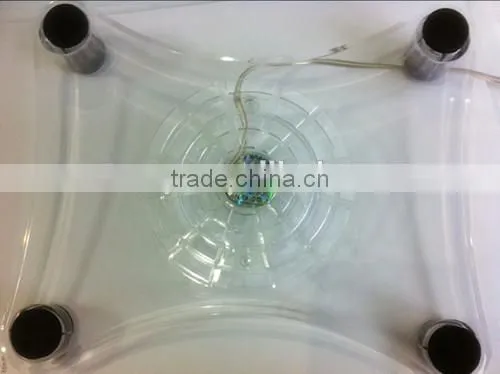 cool blue LED light USB powered laptop cooling fan