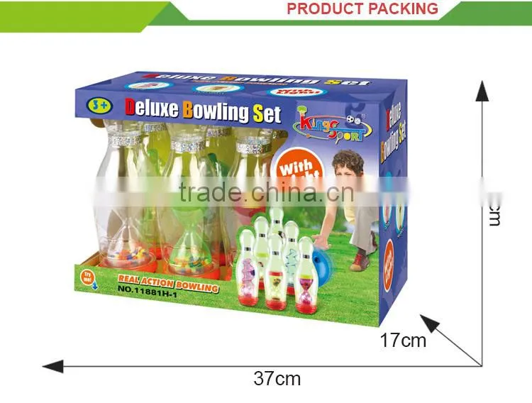 Hot sale children sport toy plastic flash led bowling ball
