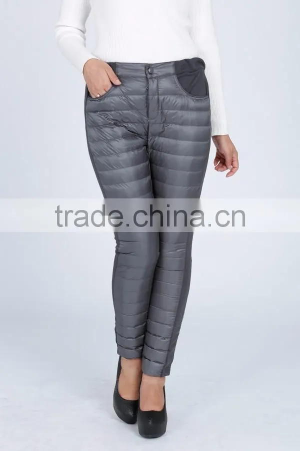 american market gray women down pants for winter