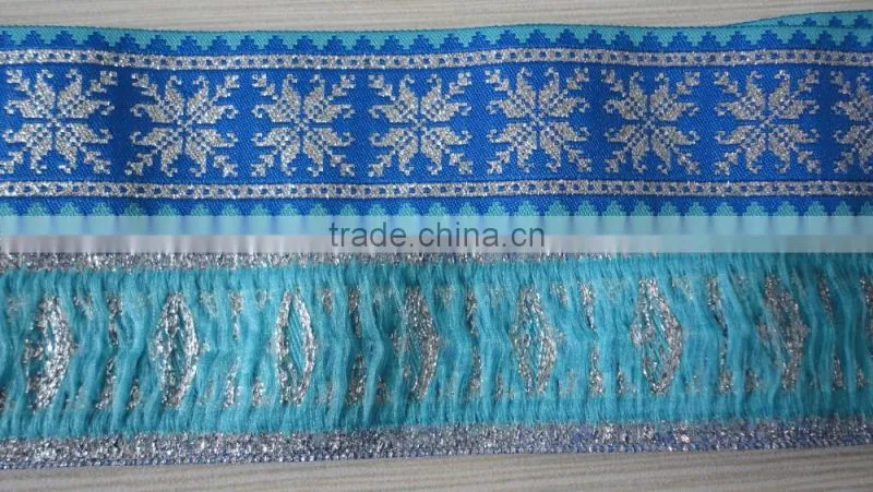 Custom high quality metal yarn jacquard ribbon for decoration