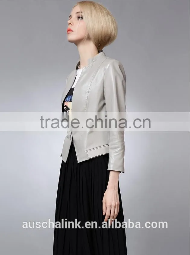 european style latest design women sexy leather jacket competitive price