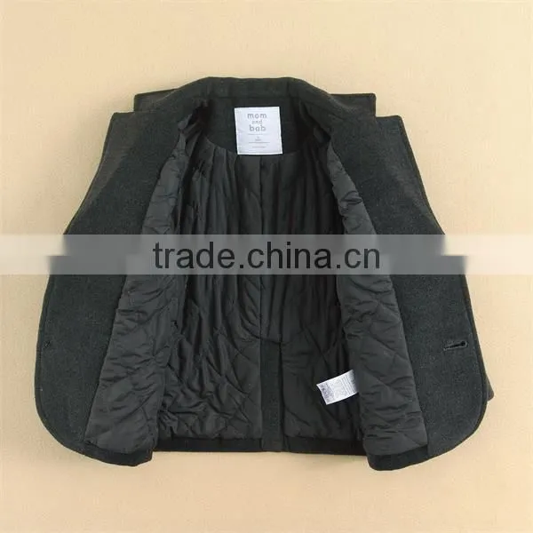 2015 Kids Boys Blazer Wollen Design fashion coat wholesale boys coat MOM AND BAB factory
