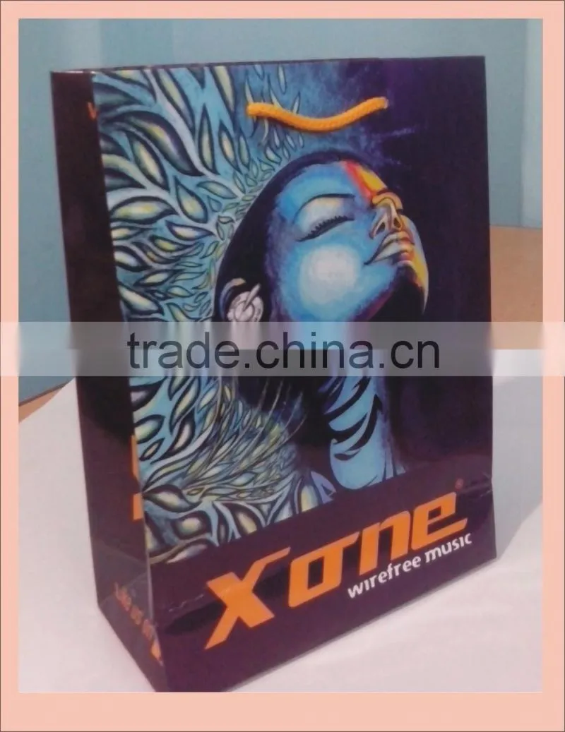 Paper Bags with rope handle / Printed with logo and name