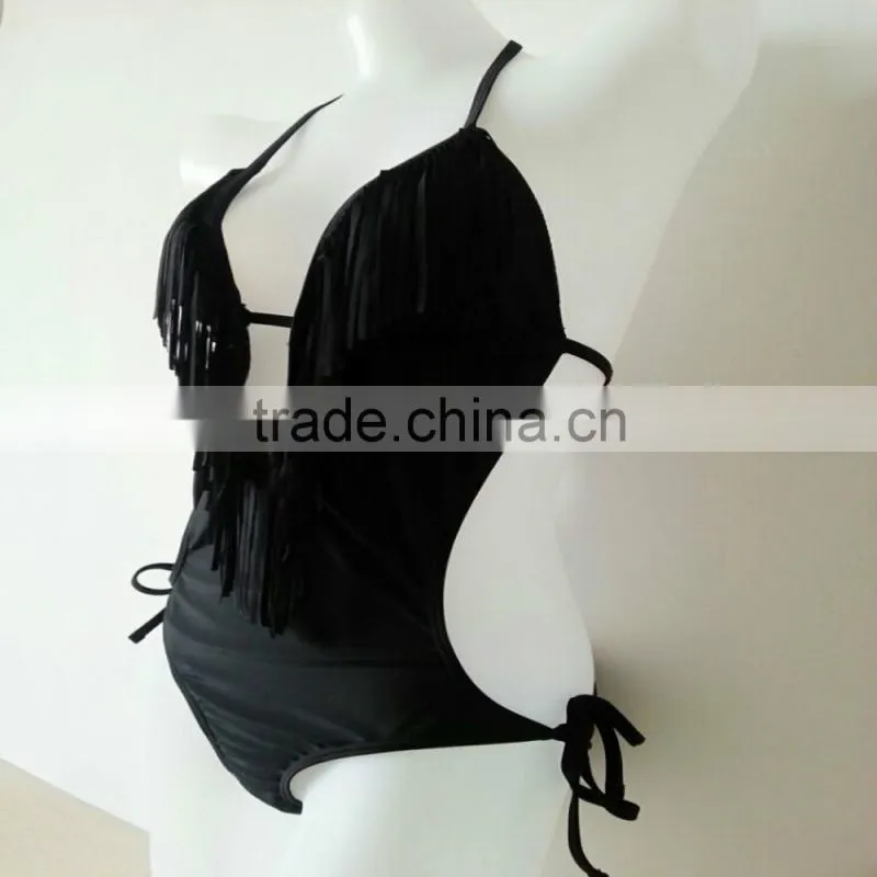 Top quality new arrival orange shivering triangle women bikini swimwear