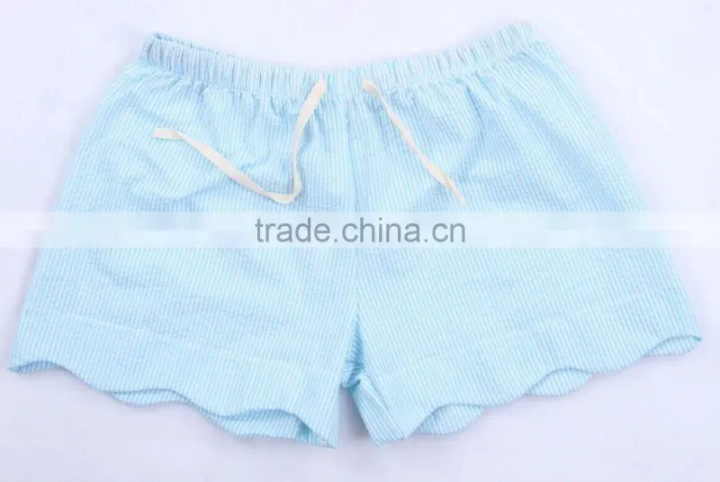 Wholesale seersucker scalloped Shorts