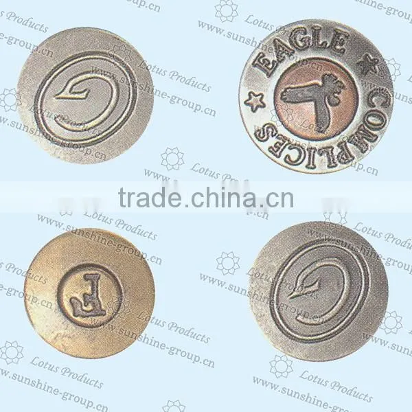 Customized Cheap Good Quality Alloy Garment Button Snap Button Metal Button